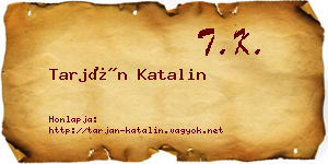Tarján Katalin névjegykártya
