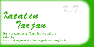 katalin tarjan business card